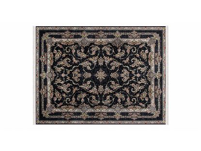 تصویر فرش پاتریس طرح پیچک رنگ سرمه ای 1200 شانه